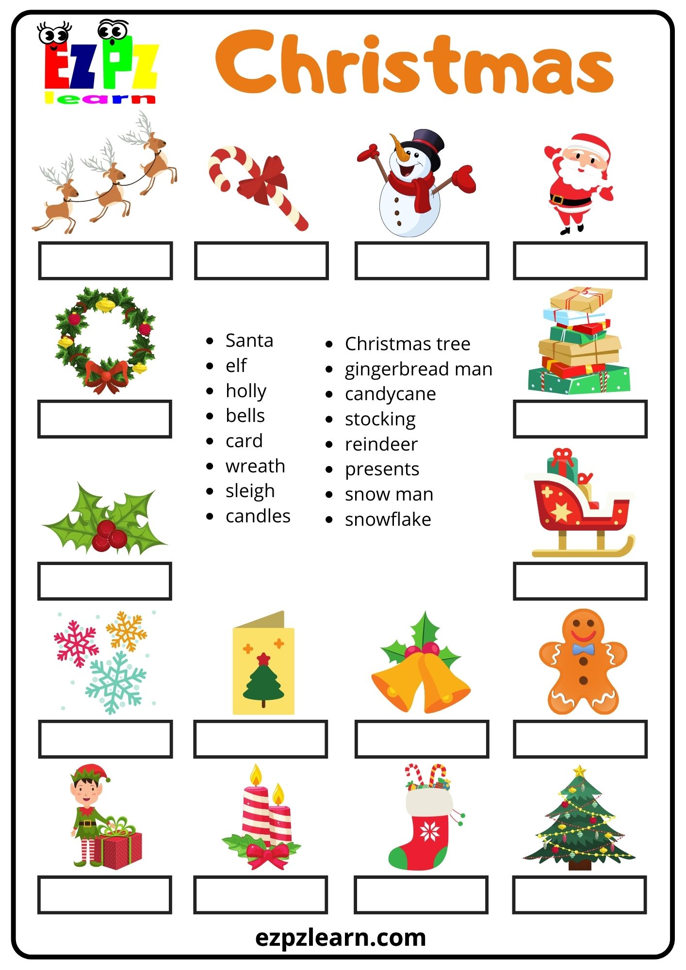 Christmas Word Match